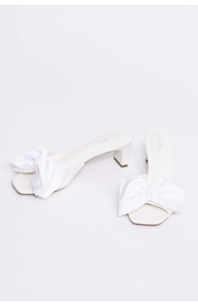 CHINELO TAMANCO DE SALTO COM LAÇO CETIM (SOFT-7)