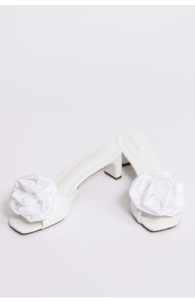 CHINELO TAMANCO SALTO FLOR CETIM  (SOFT-6)B