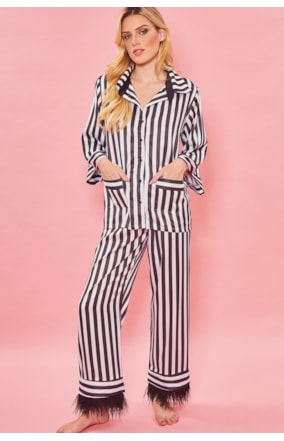 PIJAMA MANGA ¾ PLUMAS (101549)
