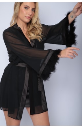 ROBE CURTO PLUMAS (19783)