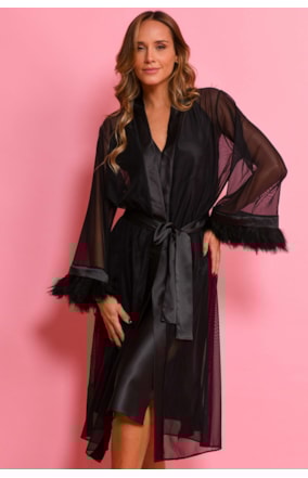 ROBE MIDI PLUMAS (19785)